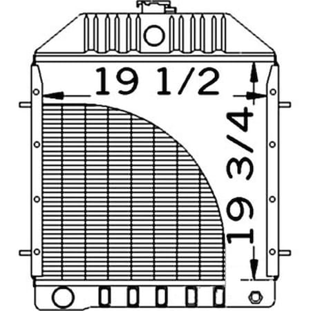 Aftermarket Radiator Fits Case-IH Backhoe Models 480D 480LL 580 Super D 580D 584D 585 D81055